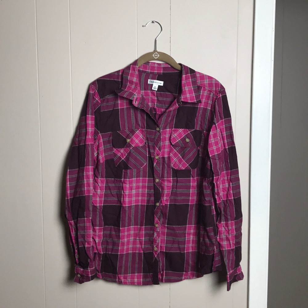 Pink Flannel Button Up